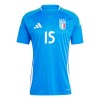 Camisola Itália Giorgio Scalvini 15 1º Equipamento Euro 2024 Manga Curta